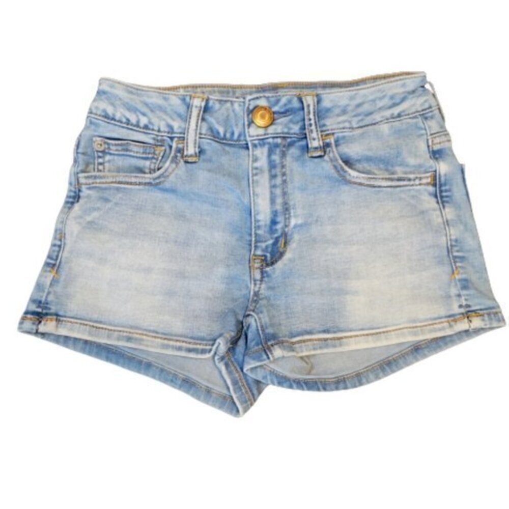American Eagle Shortie Jean Shorts Super Super Stretch Hi-Rise Size 0​​